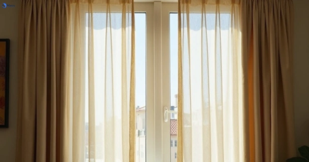 Dusty and dull curtains in waverley-nsw before steam cleaning